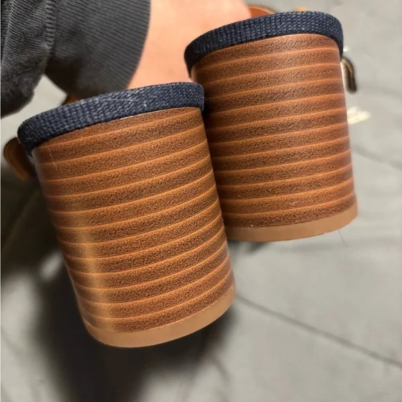 TOMMY BAHAMA Navy Blue Tonia Heeled Sandals Womens Size 8.5 - Picture 3 of 9